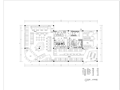 现代其他餐饮空间 音乐餐厅平面方案 施工图