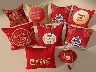 新中式抱枕 新年抱枕 沙发抱枕