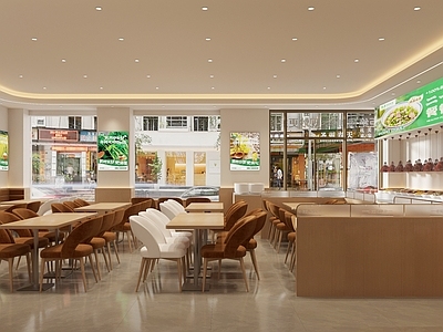 现代快餐店 现代中式快餐店