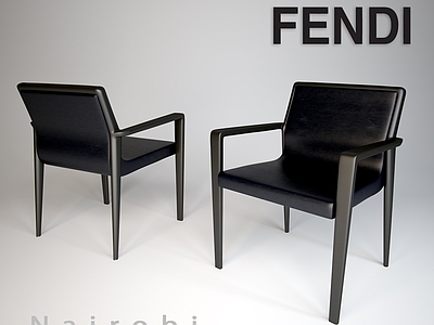 现代轻奢休闲椅 Fendi 沙发椅 书椅 皮椅 餐椅