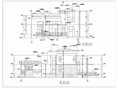 意式别墅建筑 三层别墅 独栋别墅 联排别墅 施工图