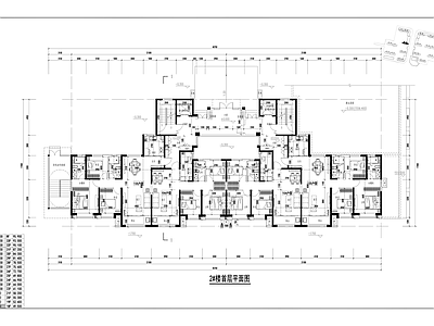 现代住宅楼建筑 小高层双拼户型 135＋105㎡ 施工图