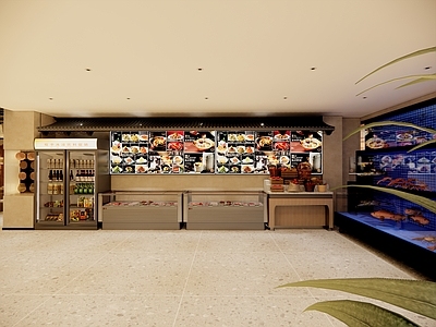 现代中餐厅 选菜区 点菜区 餐厅