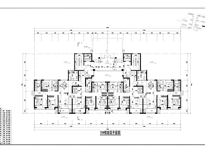 现代住宅楼建筑 135＋104㎡ 小高层T2双拼 施工图