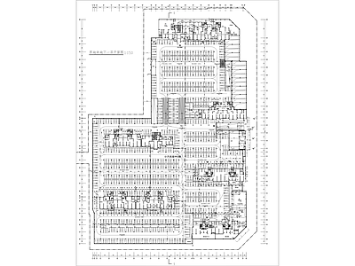 现代住宅楼建筑 两层车库平面 施工图