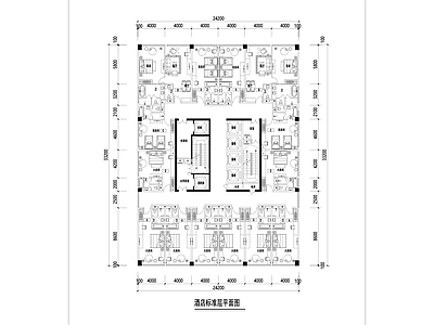 现代酒店建筑 酒店产品模块 施工图