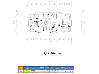 现代住宅楼建筑 115㎡双拼洋房 施工图