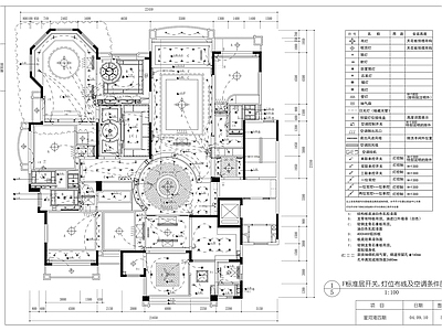 平层 高档五居室样板间 施工图