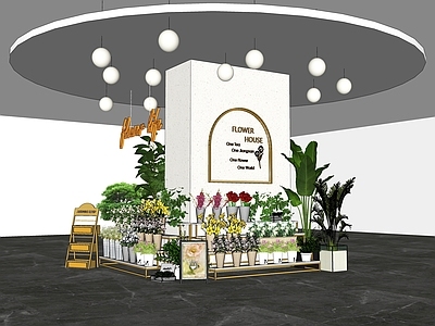 现代花店 鲜花区 花店 情景堆 情景陈列