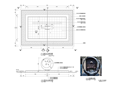 现代水景 入口水景 施工图