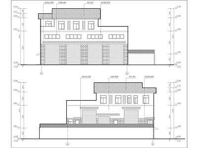 现代其他商业建筑 徽派建筑 别墅建筑 施工图