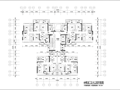 现代住宅楼建筑 中交地产产品库 施工图
