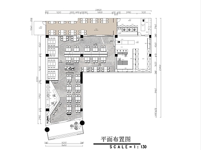 现代烧烤店 300㎡品牌烧烤 施工图