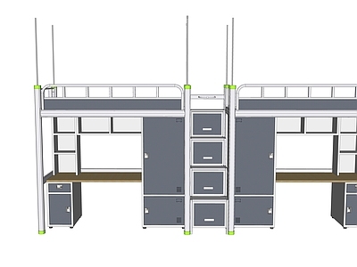 现代简约上下床 上床下桌 宿舍上下床 铁艺上下床