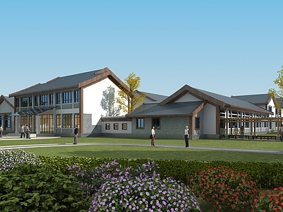 新中式古建 古建 住宅 办公楼 四合院