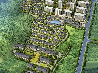 现代住宅楼建筑 舟山定海小区 总平面图 施工图