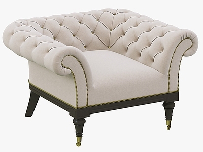 现代Restoration Hardware Islington Chesterfield 软垫椅