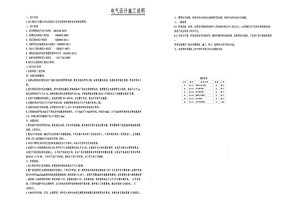 现代设计说明 电气设计说明 施工图