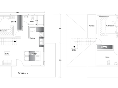 现代住宅楼建筑 两居室洋房建筑平 自建房 人才公寓 一层自建房 第四代住宅 施工图