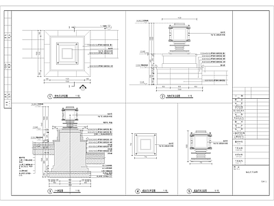 现代灯节点 室外景观灯 特色灯具详图 施工图