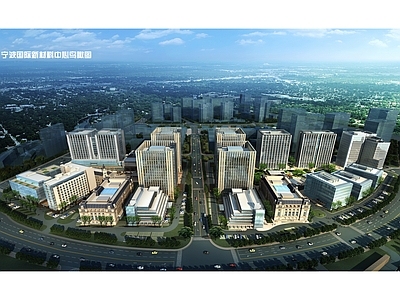 现代产业园建筑 宁波新材料产业园 总平面图 施工图