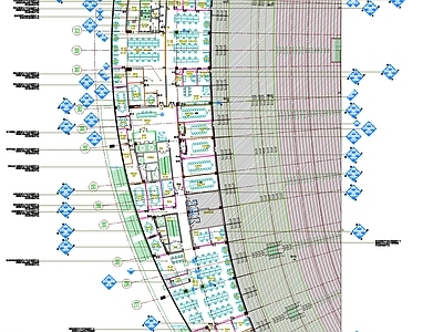 现代整体办公空间 深圳大运体育馆 2000m²办公 施工图