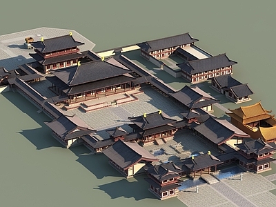 中式古建筑 中式寺庙 古建筑 建筑