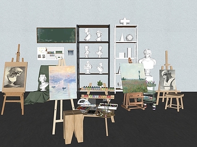 画具 画架 石膏 雕塑 黑板 画板