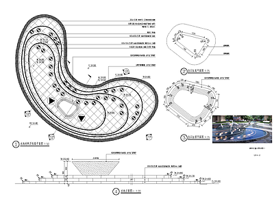 现代水景 入口水景 施工图