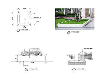 现代树池 树池 施工图