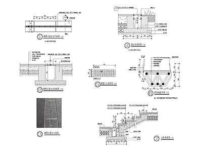 景观节点 排水沟 施工图