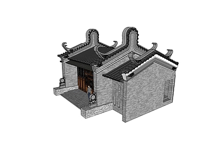 中式中古古建筑 广府建筑