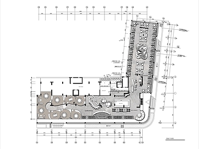 现代茶餐厅 港式茶餐厅 平面布局图 施工图