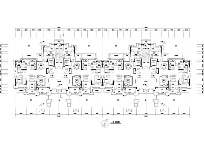 现代住宅楼建筑 140＋185 高层户型 施工图