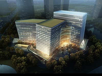 现代办公楼建筑 宁波银亿总部 高层办公楼 平立剖全套图纸 施工图