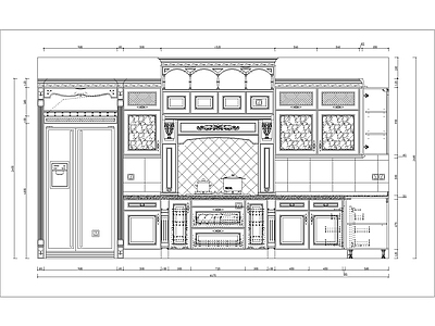 欧式综合家具图库 动态图块 欧式橱柜酒窖 施工图