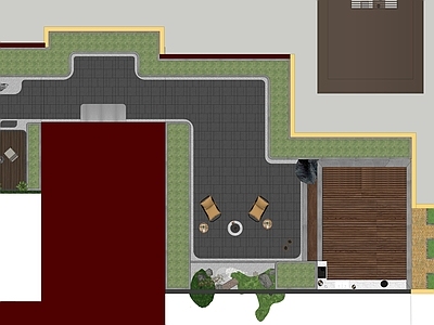现代新中式屋顶花园 屋顶花园 屋顶花园cad