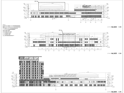幕墙结构 圆形穹顶 金属屋面 铝板幕墙 玻璃幕墙 施工图