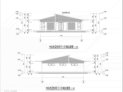 现代公厕 公共卫生间详图 施工图