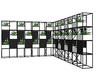 现代置物架 社区共享花架