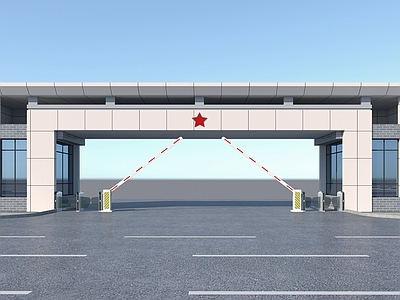 现代小公建 大门 园区大门 厂房大门 法院大门 学院大门