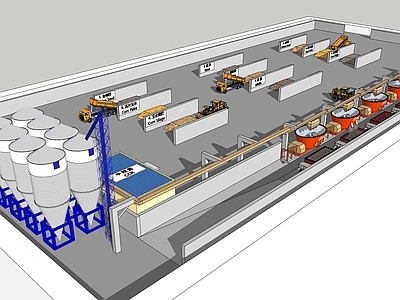 沙盘 搅拌站 干燥机 工程车 粮库