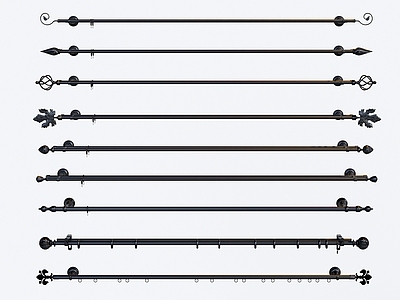 法式其他五金件 窗帘杆 罗马杆 滑杆 窗帘导轨