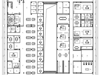 办公室平面图 综合办公室平面 施工图