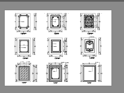 法式欧式综合家具图库 门板墙板类 施工图