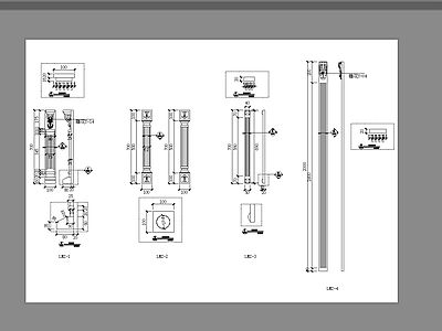 新中式欧式综合家具图库 罗马柱 施工图