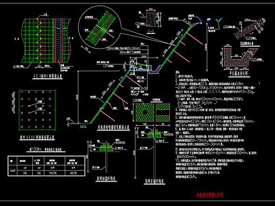 现代其他节点详图 有机基材生态护坡 土工网基材喷播 有机基材喷播绿化 施工图