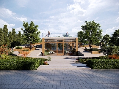 现代极简其他景观小建筑 咖啡厅 餐厅 景观平台 书房
