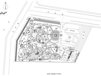 现代新中式高尔夫 高尔夫球场 会所 公园 景观绿化 草坪 施工图