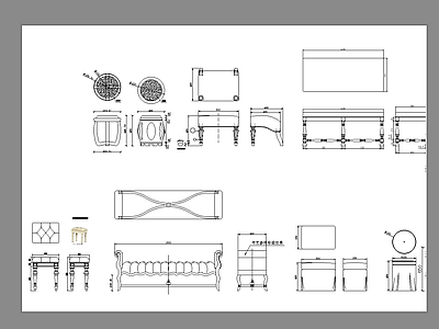 现代椅子 坐凳家具 施工图